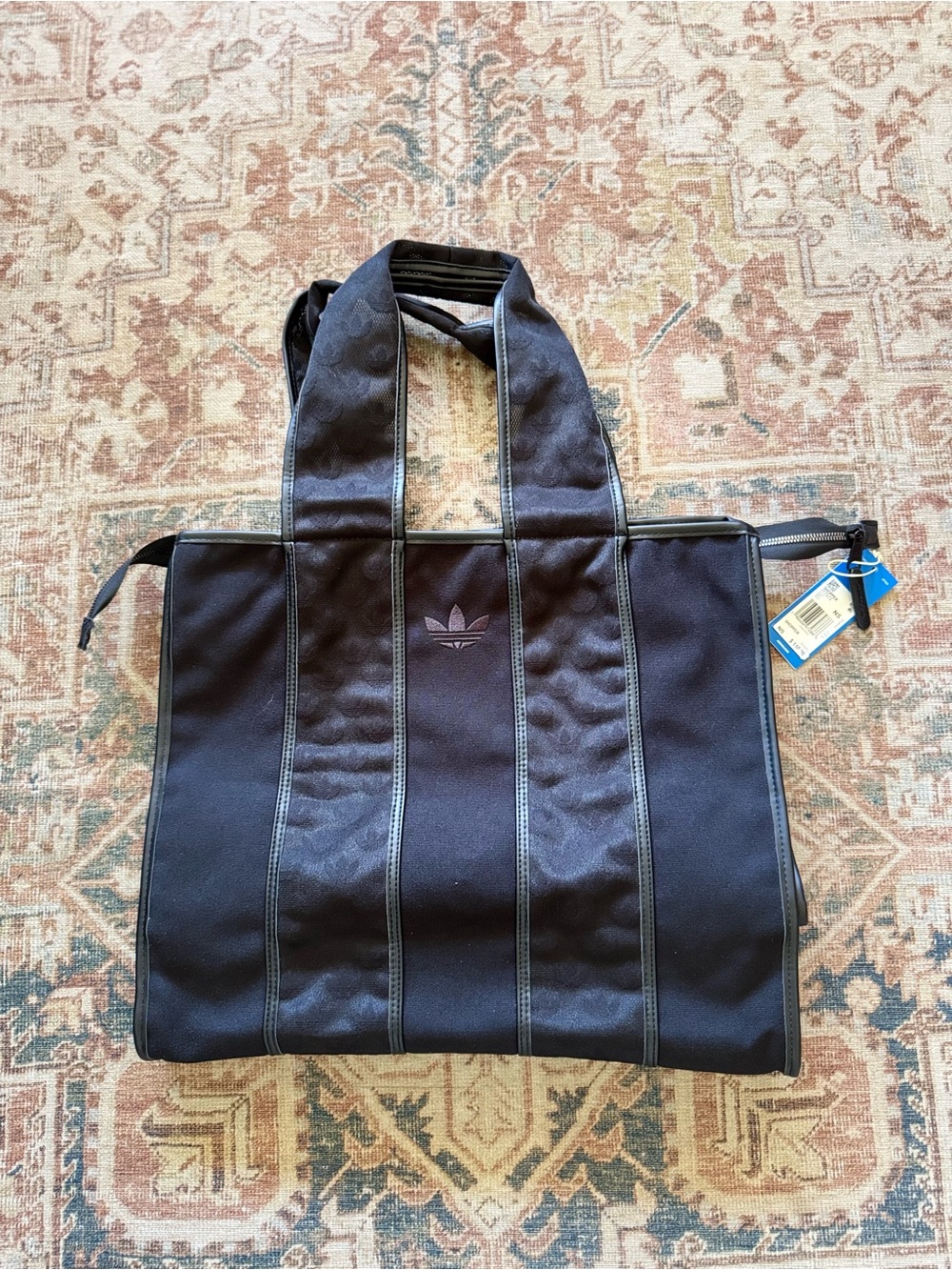 adidas Black Tote Bag with Trefoil Logo